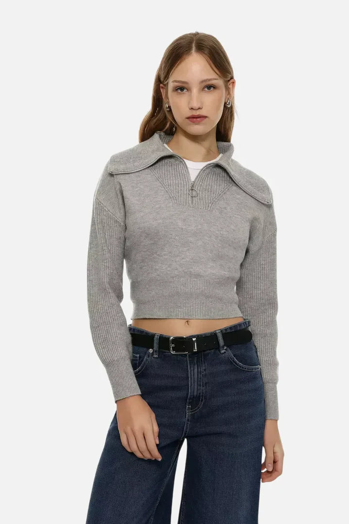 Zip neck jumper