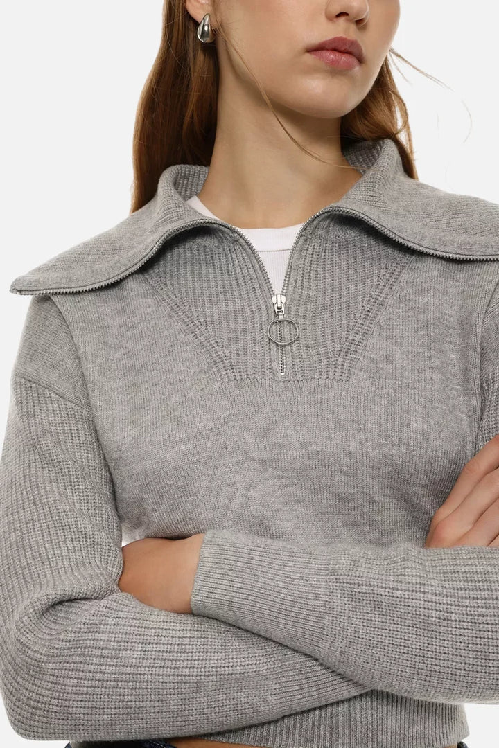 Zip neck jumper